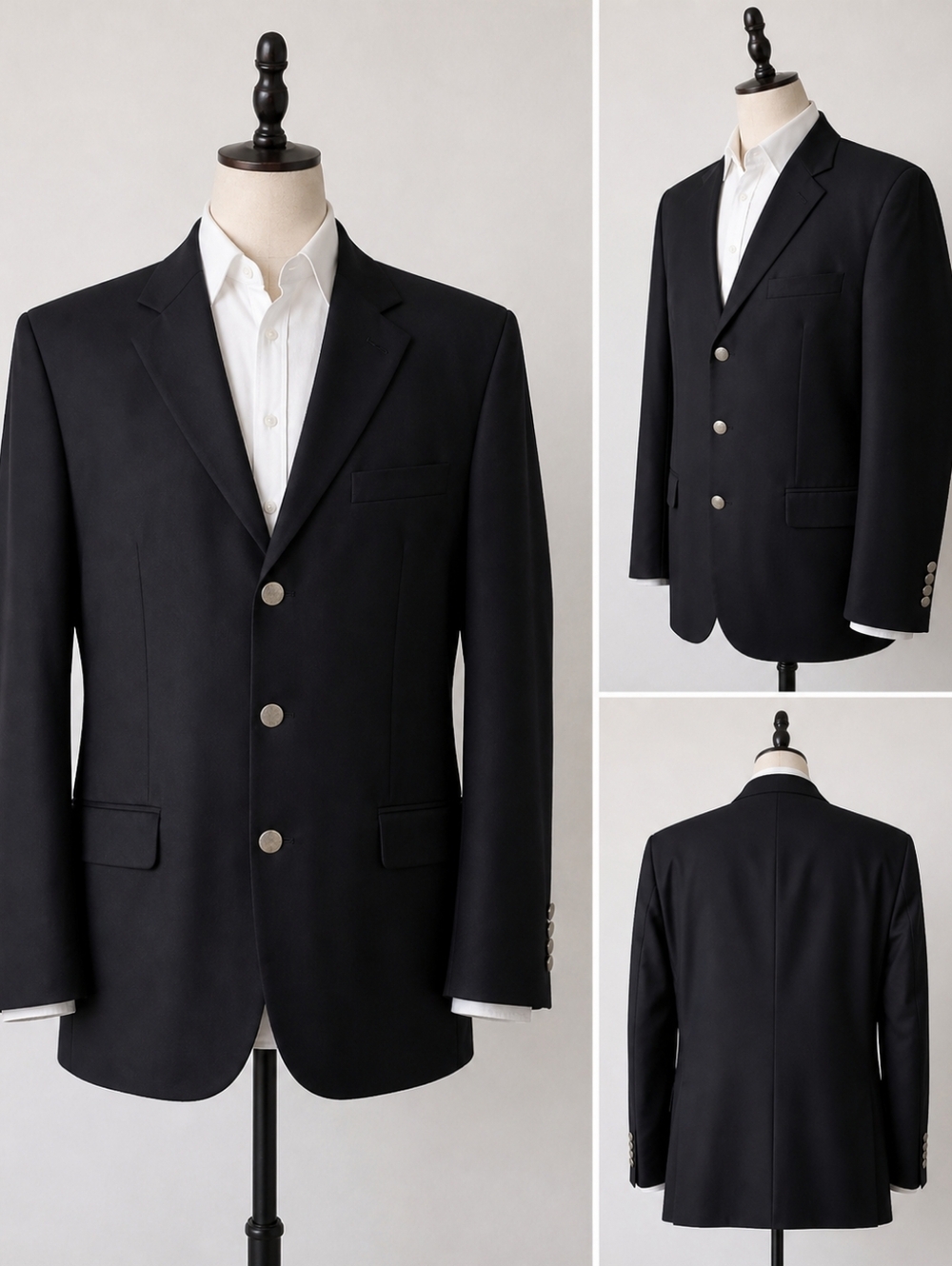 Italian Blazer Trabaldо Togna Black Classic Jacket Size 40R